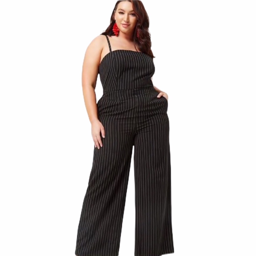 Plus Size Striped Jumpsuit
